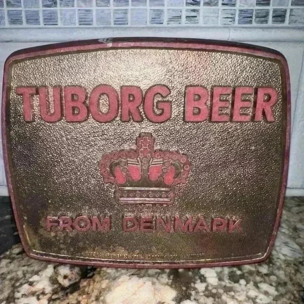 VINTAGE light up Tuborg Beer Sign Gol - Picture 2 of 11